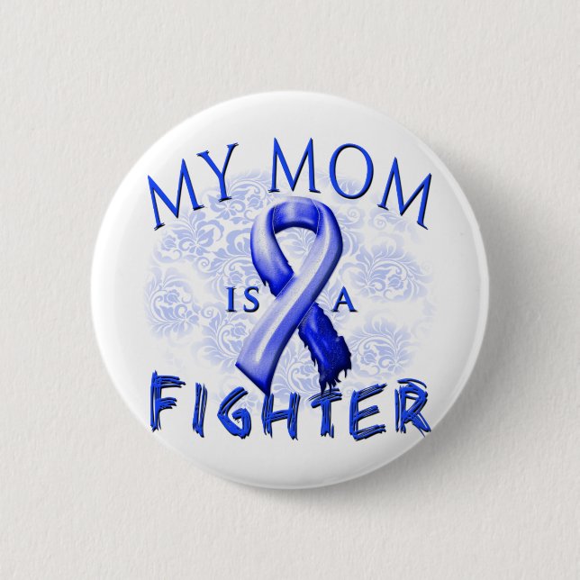 Badge Rond 5 Cm Ma maman est un bleu de combattant (Devant)