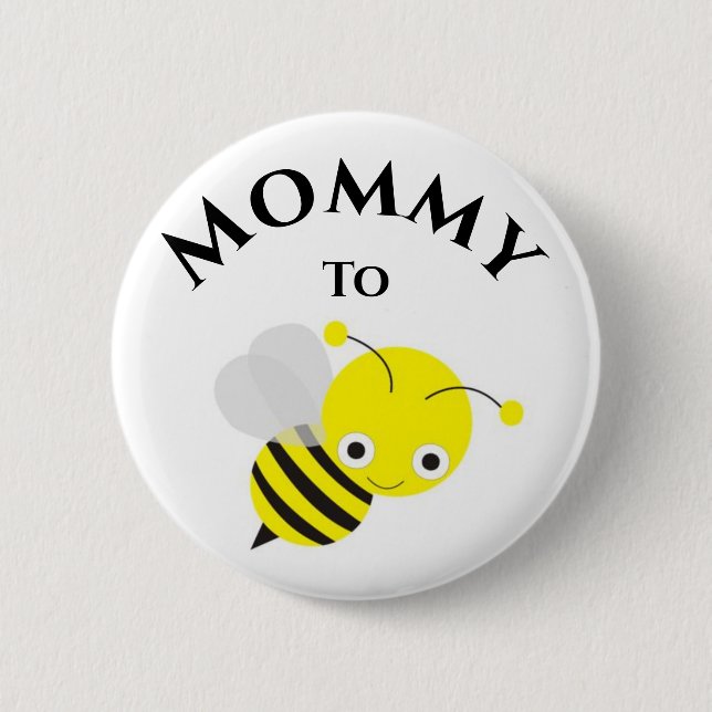 Badge Rond 5 Cm Ma mère sera un nouveau Baby shower maman (Devant)