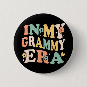 Badge Rond 5 Cm Ma période Grammy drôle sarcasme groovy rétro mère