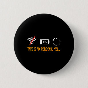 Badge Rond 5 Cm Ma pire nuit effrayante – Drôle de joueur Nerd Gee
