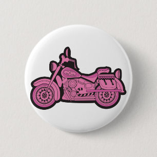 Badge Rond 5 Cm Ma première moto rose