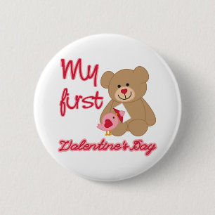 Badge Rond 5 Cm Ma première Saint Valentin