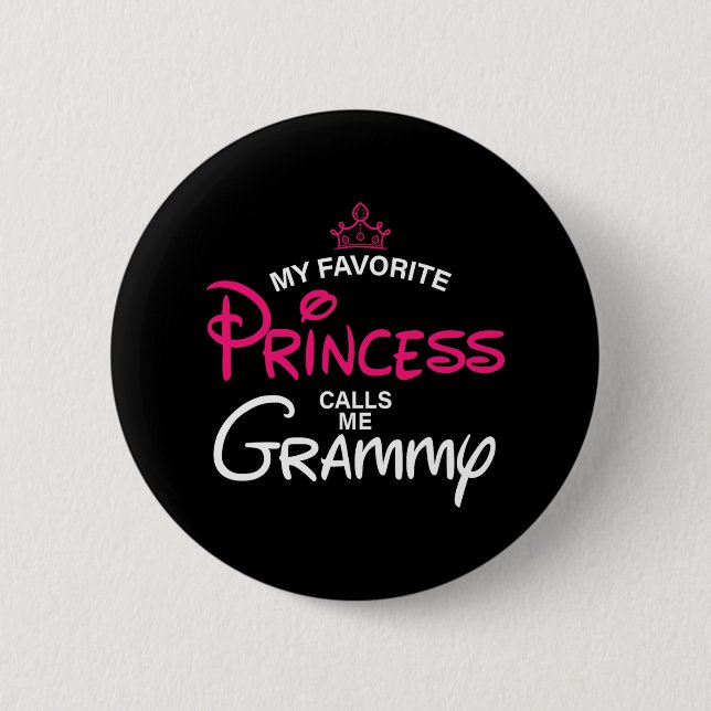 Badge Rond 5 Cm Ma Princesse Favorite M'Appelle Grammy Daughter Fa (Devant)