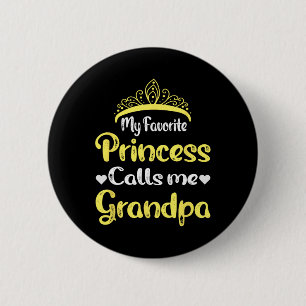 Badge Rond 5 Cm Ma princesse préférée m'appelle grand-père grand-p