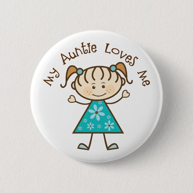 Badge Rond 5 Cm Ma tante Loves Me Gift (Devant)