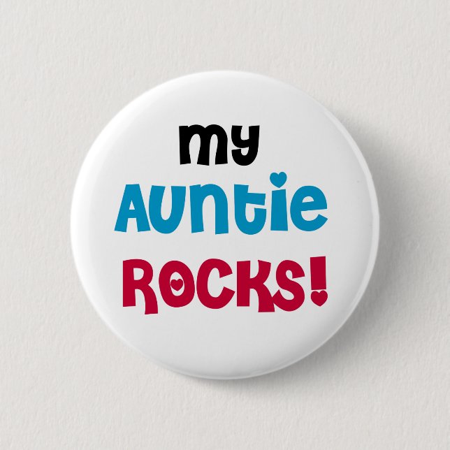 Badge Rond 5 Cm Ma tante Rocks (Devant)
