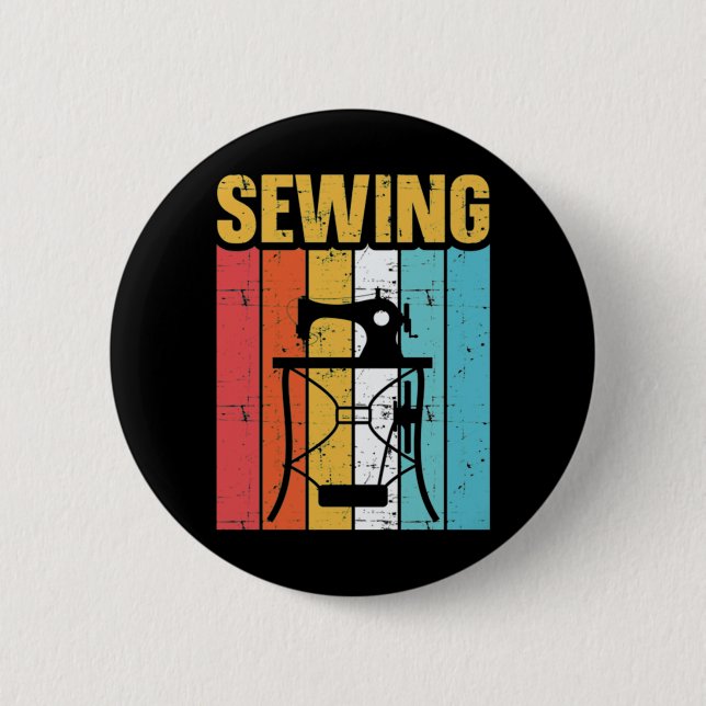 Badge Rond 5 Cm Machine à coudre (Devant)