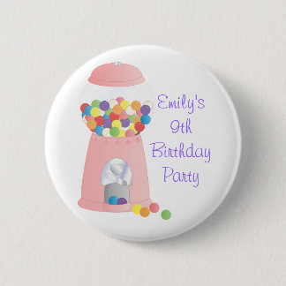 Badge Rond 5 Cm Machine à gumball rose