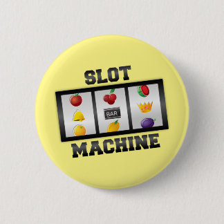 Badge Rond 5 Cm Machine à sous - Bonne Chance !