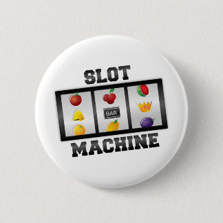 Badge Rond 5 Cm Machine à sous - Bonne Chance !