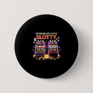 Badge Rond 5 Cm Machine à sous chanceuse Casino Las Vegas Amateur