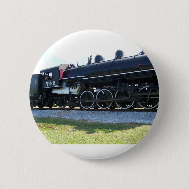 Badge Rond 5 Cm Machine à vapeur (Devant)