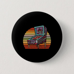 Badge Rond 5 Cm Machine de flipper rétro Pinll Arcade Machine Pinl