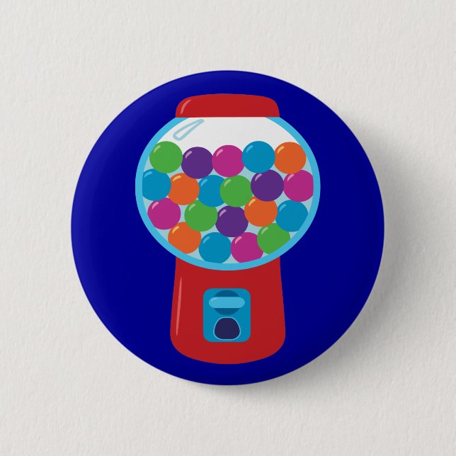 Badge Rond 5 Cm Machine de Gumball de sucrerie (Devant)