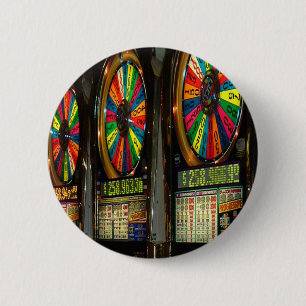 Badge Rond 5 Cm Machines à sous Las Vegas