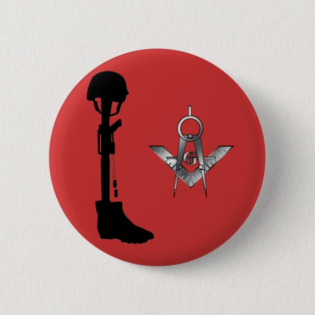 Badge Rond 5 Cm Maçon tombé de frère (Devant)