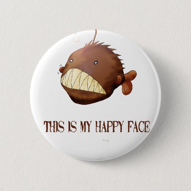 Badge Rond 5 Cm Madame Angler (Devant)