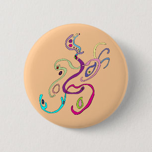 Badge Rond 5 Cm Madame Butterfly, Illustration graphique