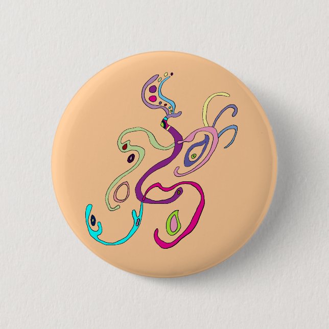 Badge Rond 5 Cm Madame Butterfly, Illustration graphique (Devant)