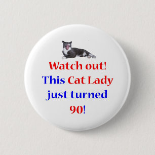 Badge Rond 5 Cm Madame de 90 chats