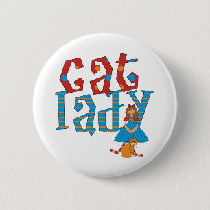 Badge Rond 5 Cm Madame de chat