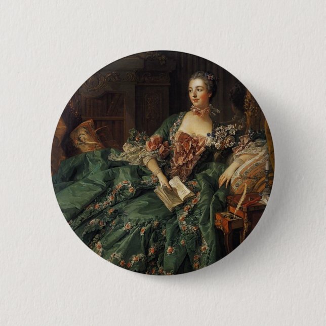 Badge Rond 5 Cm Madame de Pompadour (Devant)