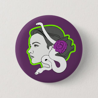 Badge Rond 5 Cm Madame de serpent