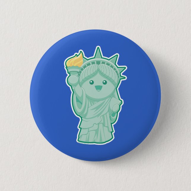Badge Rond 5 Cm Madame Liberty (Devant)