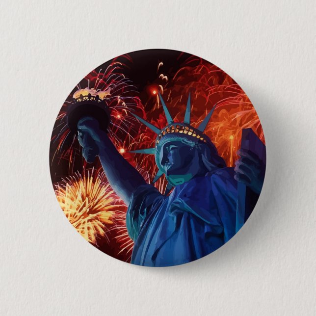 Badge Rond 5 Cm Madame Liberty Buttons (Devant)