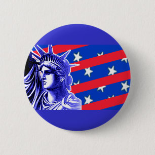 Badge Rond 5 Cm Madame Liberty dans les produits patriotiques de