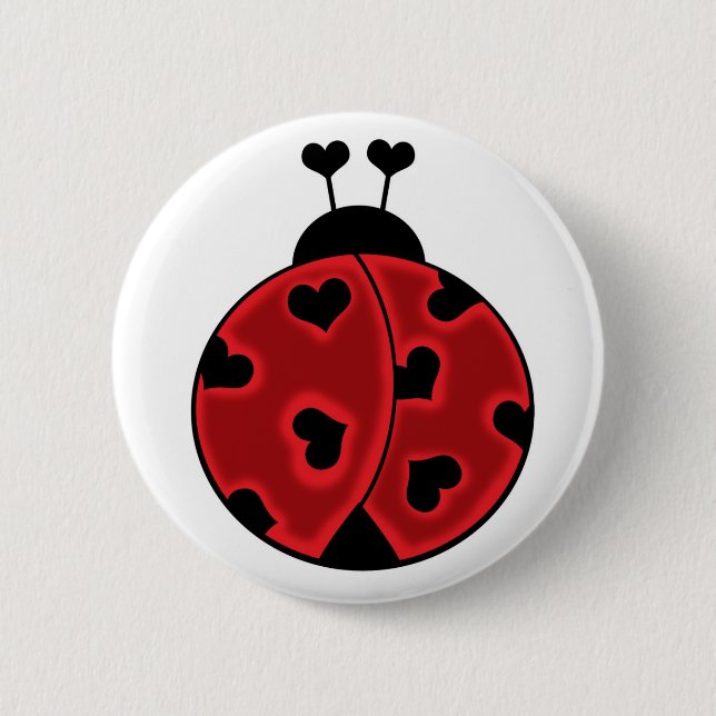 Badge Rond 5 Cm Madame Love Bug Button (Devant)