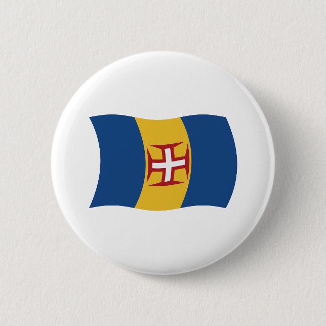 Badge Rond 5 Cm Madeira Flag Button (Devant)