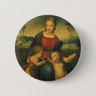Badge Rond 5 Cm Madone du Chardonneret par Raphaël Sanzio