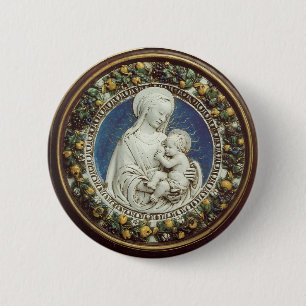 Badge Rond 5 Cm MADONNA AVEC ENFANT, ronde