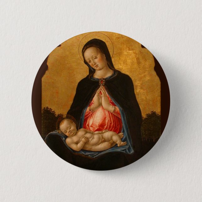 Badge Rond 5 Cm Madonna & Child art button (Devant)