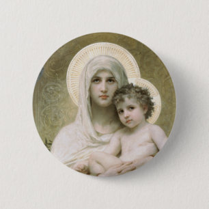 Badge Rond 5 Cm Madonna des roses