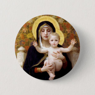 Badge Rond 5 Cm Madonna et enfant