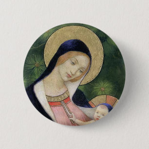 BADGE ROND 5 CM MADONNA ET ENFANT