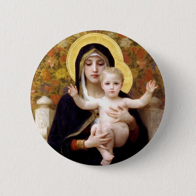 Badge Rond 5 Cm Madonna et l'enfant (Devant)