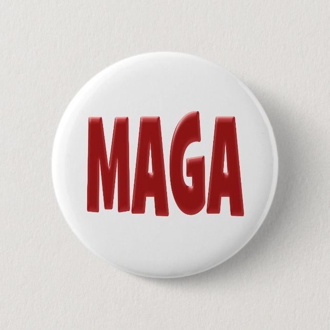 Badge Rond 5 Cm MAGA avec texte rouge (Devant)