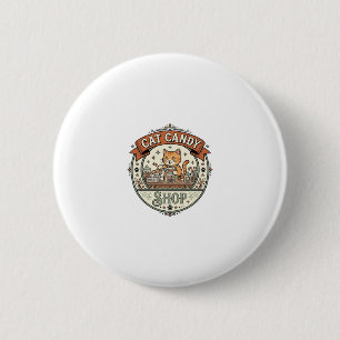 Badge Rond 5 Cm Magasin de bonbons pour chats Magasin de bonbons p
