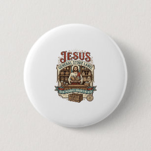 Badge Rond 5 Cm Magasin Général Jésus Étiquette Magasin Général Jé