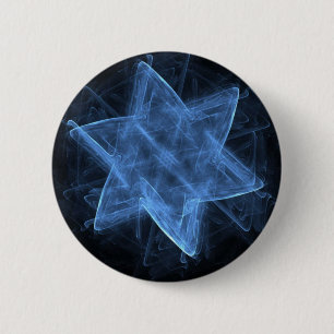 Badge Rond 5 Cm Magen David Fractal
