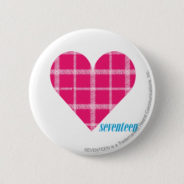Badge Rond 5 Cm Magenta 2 de plaid (Devant)