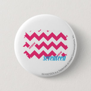 Badge Rond 5 Cm Magenta 4 de zigzag