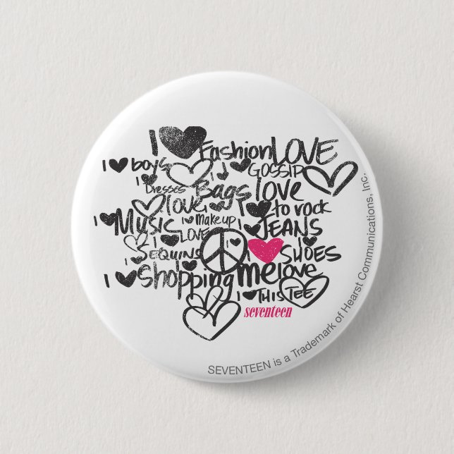 Badge Rond 5 Cm Magenta de graffiti (Devant)