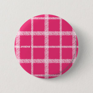 Badge Rond 5 Cm Magenta de plaid