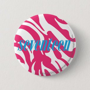 Badge Rond 5 Cm Magenta de zèbre
