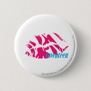 Badge Rond 5 Cm Magenta de zèbre