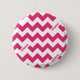 Badge Rond 5 Cm Magenta de zigzag
